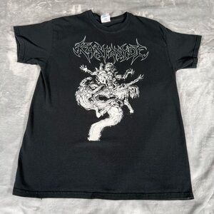 Kastasyde Metal Band T Shirt Mens M Slim Fit Grunge Goth Faded Black